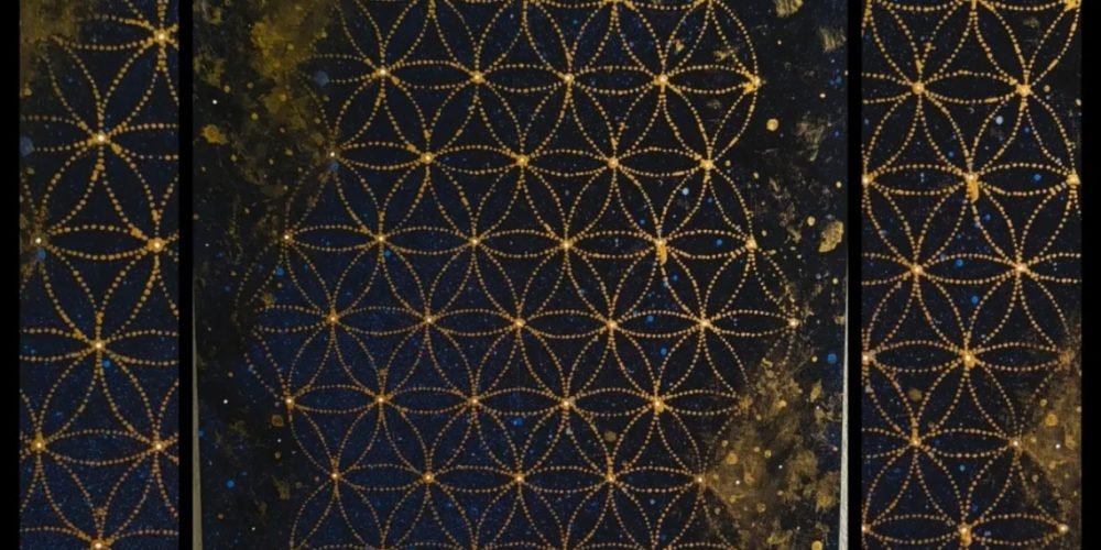 TELA FLOR DA VIDA - DISPONÍVEL - ARTISTA RENAN REA