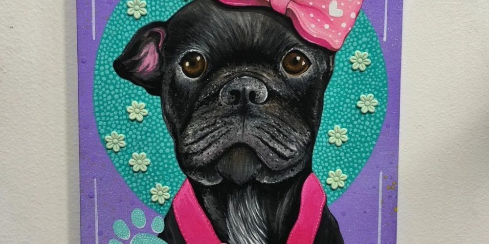 TELA CACHORRO - VENDIDO - ARTISTA RENAN REA